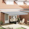 vidaXL Auvent r&eacute;tractable anthracite et blanc 4,5x3 m tissu/aluminium