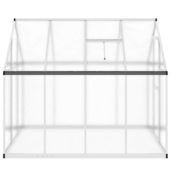 vidaXL Serre avec cadre de base argent&eacute; 224x169x195 cm aluminium