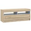 vidaXL Meuble TV LED Ch&ecirc;ne Sonoma Bois d'ing&eacute;nierie