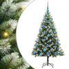 vidaXL Sapin de No&euml;l artificiel &agrave; charni&egrave;re avec neige en flocons