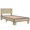vidaXL Cadre de lit sans matelas chêne sonoma 75x190 cm