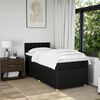 vidaXL Sommier &agrave; lattes de lit et matelas Noir 80x200 cm Tissu