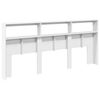 vidaXL Armoire t&ecirc;te de lit avec LED blanc 220x17x102 cm