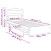 vidaXL Lit de Rangement Ch&ecirc;ne fum&eacute; 100 x 200 cm Bois d'ing&eacute;nierie
