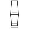 vidaXL Portant de bois chauffage noir 100x25x100 cm