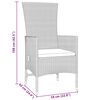 vidaXL Ensemble de salle &agrave; manger pour jardin 5 pcs Beige polyrotin