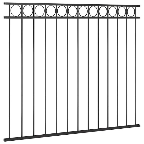 vidaXL Panneau de cl&ocirc;ture Assen en acier noir 1,7&nbsp;x&nbsp;1,5&nbsp;m