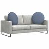 vidaXL Coussins de si&egrave;ge 2 pcs Bleu &Oslash; 60 cm Tissu en velours c&ocirc;tel&eacute;