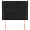 vidaXL T&ecirc;te de lit avec oreilles Noir 103x23x118/128 cm Velours