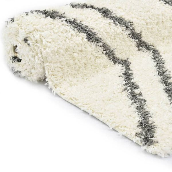 vidaXL Tapis berb&egrave;re PP Beige et gris 80x150 cm
