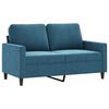 vidaXL Ensemble de canap&eacute;s 3 pcs avec coussins Bleu Velours