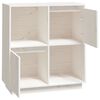vidaXL Buffet blanc 74x35x80 cm bois massif de pin