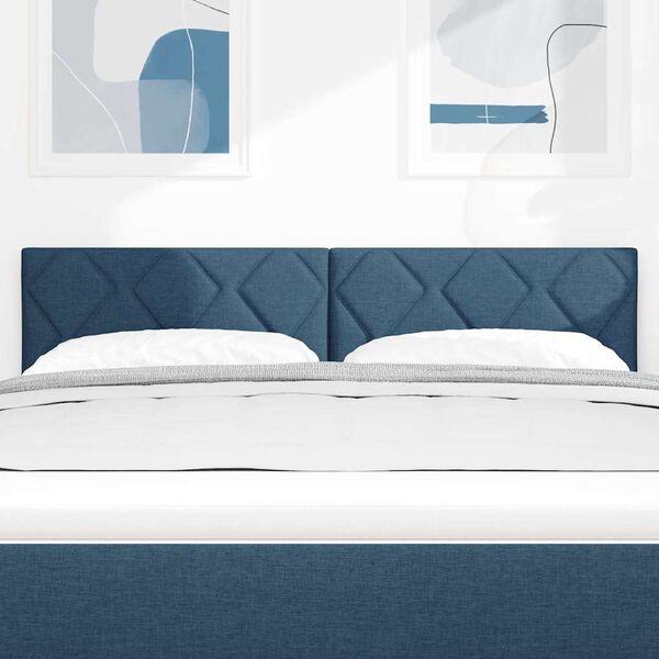 vidaXL T&ecirc;te de lit avec t&ecirc;te de lit Bleu 160 cm Cuir synth&eacute;tique