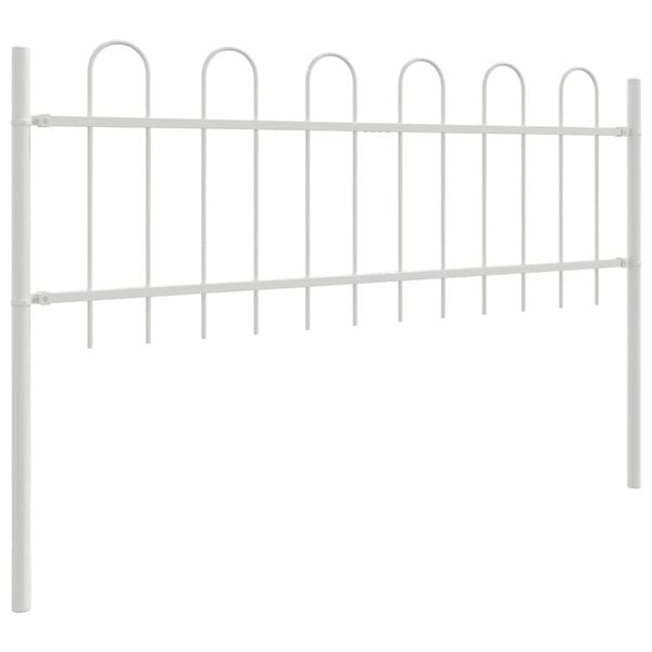 vidaXL Cl&ocirc;ture de jardin 3 pcs Blanc 5,1 x 0,6 m
