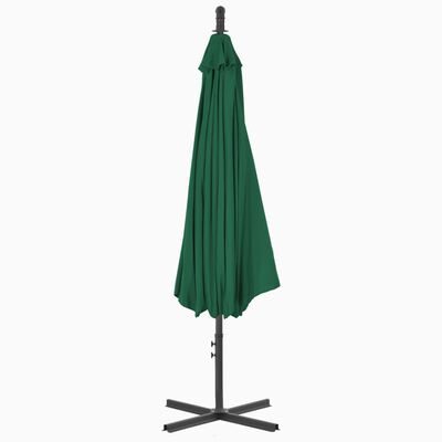 vidaXL Parasol de jardin en porte-à-feux avec mât en acier 300 cm Vert