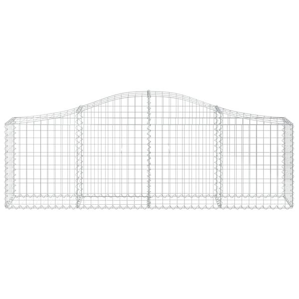 vidaXL Paniers &agrave; gabions arqu&eacute;s 50 pcs 200x30x60/80 cm Fer galvanis&eacute;