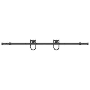 vidaXL Kit de quincaillerie de porte coulissante 183 cm Acier Noir