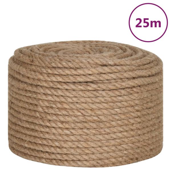 vidaXL Corde de jute 25 m de long 12 mm d'&eacute;paisseur