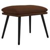 vidaXL Chaise de relaxation avec tabouret Marron brillant Similicuir