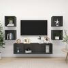 vidaXL Ensemble de meubles TV 5 pcs Gris Bois d'ing&eacute;nierie