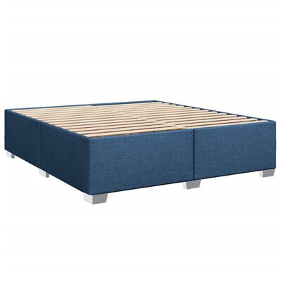 vidaXL Sommier à lattes de lit avec matelas Bleu 180x200 cm Tissu