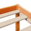 vidaXL Cadre de lit avec t&ecirc;te de lit sans matelas cire marron 90x200cm