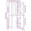 vidaXL Haut Armoire 2 pcs Ch&ecirc;ne artisanal Bois d'ing&eacute;nierie