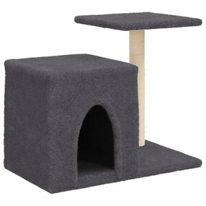 vidaXL Arbre à chat avec griffoirs en sisal gris foncé 50,5 cm