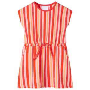 vidaXL Robe pour enfants avec cordon rose et rouge 104