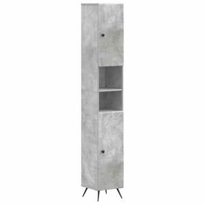 vidaXL Armoire de Salle de Bain avec &Eacute;tag&egrave;re Ouverte BREDA Gris b&eacute;ton