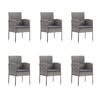 vidaXL Ensemble &agrave; manger de jardin et coussins 7pcs Anthracite