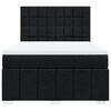 vidaXL Sommier &agrave; lattes de lit avec matelas Noir 160x200 cm Tissu