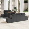 vidaXL Ensemble de canap&eacute; de jardin 6 pcs Noir Poly rotin