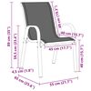 vidaXL Chaises empilables de jardin lot de 4 Marron Tissu textil&egrave;ne