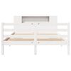 vidaXL Lit biblioth&egrave;que sans matelas blanc 120x190 cm bois pin massif