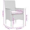vidaXL Ensemble de salle &agrave; manger pour jardin 9 pcs Gris clair