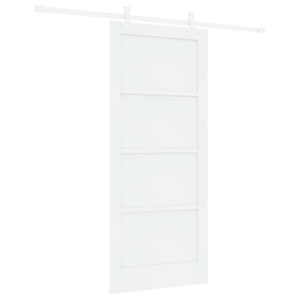 vidaXL Porte coulissante Blanc 86 x 198,5 cm Pin massif