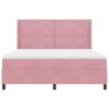 vidaXL Lit &agrave; ressorts avec matelas Rose 180 x 200 cm Velours