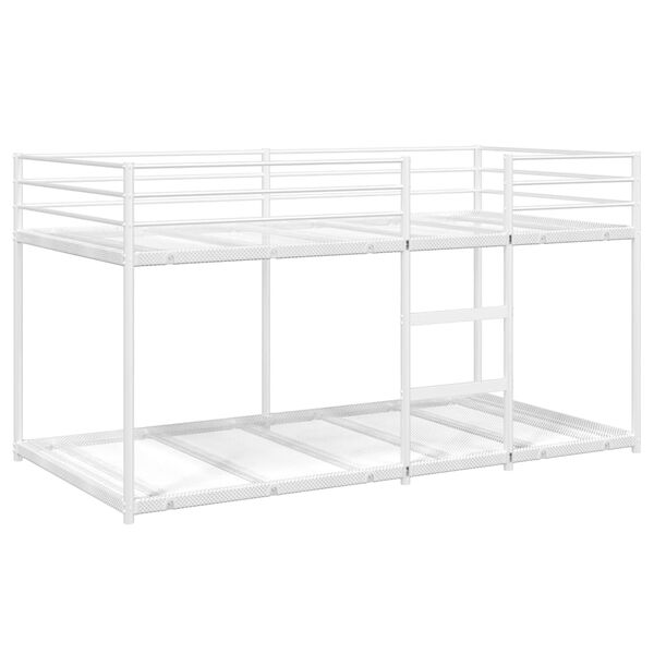 vidaXL Lit superpos&eacute; sans matelas blanc 100x190 cm acier