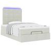 vidaXL Cadre de lit ottoman et matelas gris clair 120x200 cm velours