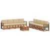 vidaXL Ensembles de canap&eacute;s avec coussin 9 pcs Naturel et Beige