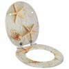 vidaXL Si&egrave;ge de toilette Jaune et blanc 44 x 38 cm Panneau MDF