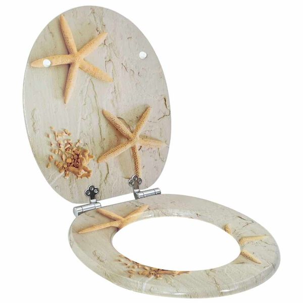 vidaXL Si&egrave;ge de toilette Jaune et blanc 44 x 38 cm Panneau MDF