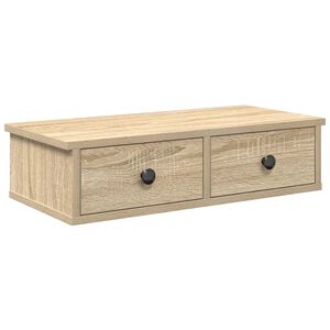 vidaXL &Eacute;tag&egrave;re murale avec tiroirs ch&ecirc;ne sonoma bois d'ing&eacute;nierie