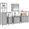vidaXL Ensemble de mobilier de salle de bain 5 pcs Gris Sonoma et noir
