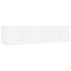 vidaXL &Eacute;tag&egrave;re murale &agrave; CD Blanc 75x18x18 cm Bois d'ing&eacute;nierie