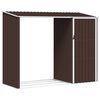 vidaXL Abri &agrave; bois de jardin Marron 245x98x159 cm Acier galvanis&eacute;