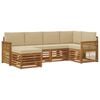 vidaXL Ensemble de canap&eacute;s d'ext&eacute;rieur 6 pc 5 place Naturel et Beige