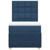 vidaXL Sommier &agrave; lattes de lit avec matelas Bleu 90x200 cm Tissu