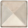 vidaXL Bouchons de poteau de clôture pyramidaux 6 pcs Inox 91x91 mm